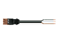 pre-assembled connecting cable; Eca; Plug/open-ended; 3-pole; Cod. S; H05VV-F 3 x 1.5 mm; 7 m; 1,50 mm; brown
