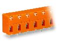PCB terminal block; push-button; 2.5 mm; Pin spacing 10.16 mm; 8-pole; CAGE CLAMP; 2,50 mm; orange