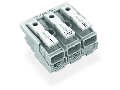 Lighting connector; push-button, external; without ground contact; 3-pole; Lighting side: for solid conductors; Inst. side: for all conductor types; max. 2.5 mm; Surrounding air temperature: max 85C (T85); 2,50 mm; white