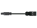 pre-assembled adapter cable; Eca; Socket/plug MIDI; 3-pole; Cod. A; H05Z1Z1-F 3G 2.5 mm; 7 m; 2,50 mm; black
