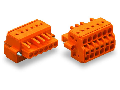 2-conductor female connector; Screw flange; 2.5 mm; Pin spacing 5.08 mm; 7-pole; 2,50 mm; orange