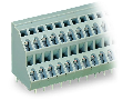 Double-deck PCB terminal block; 2.5 mm; Pin spacing 5 mm; 2 x 24-pole; CAGE CLAMP; 2,50 mm; gray