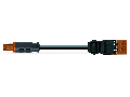 pre-assembled adapter cable; Eca; Socket/plug MIDI; 3-pole; Cod. S; 4m; 1,50 mm; brown