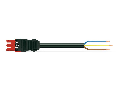 pre-assembled connecting cable; Eca; Socket/open-ended; 3-pole; Cod. P; H05VV-F 3G 2.5 mm; 4m; 2,50 mm; red