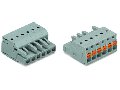1-conductor female plug; push-button; 2.5 mm; Pin spacing 5 mm; 15-pole; 2,50 mm; gray