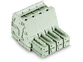 1-conductor female plug; 100% protected against mismating; Gripping plate; 10 mm; Pin spacing 7.62 mm; 4-pole; 10,00 mm; light gray
