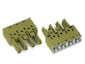 Socket; 4-pole; Cod. B; 4,00 mm²; light green