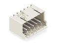 THR male header; 1.0 mm  solder pin; angled; Pin spacing 3.5 mm; 2-pole; light gray