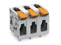 PCB terminal block; lever; 4 mm; Pin spacing 7.5 mm; 11-pole; Push-in CAGE CLAMP; 4,00 mm; gray