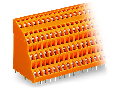 Quadruple-deck PCB terminal block; 2.5 mm; Pin spacing 5.08 mm; 4 x 16-pole; CAGE CLAMP; special version; 2,50 mm; orange