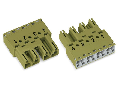 Plug; 4-pole; Cod. B; 4,00 mm²; light green