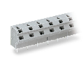 2-conductor PCB terminal block; 0.75 mm; Pin spacing 10/10.16 mm; 16-pole; PUSH WIRE; 0,75 mm; gray
