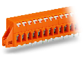 PCB terminal block; push-button; 2.5 mm; Pin spacing 5.08 mm; 4-pole; CAGE CLAMP; clamping collar; 2,50 mm; orange