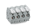 PCB terminal block; lever; 6 mm; Pin spacing 10 mm; 6-pole; CAGE CLAMP; 6,00 mm; gray