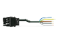 pre-assembled connecting cable; Eca; Distribution connector with phase selection/open-ended; 5-pole; Cod. A; H05VV-F 5G 2.5 mm; 2 m; 2,50 mm; white