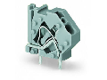 Stackable PCB terminal block; 4 mm; Pin spacing 7.5 mm; 1-pole; CAGE CLAMP; commoning option; 4,00 mm; light green