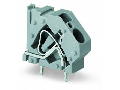 Stackable PCB terminal block; 6 mm; Pin spacing 10 mm; 1-pole; CAGE CLAMP; commoning option; 6,00 mm; light gray