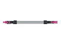 pre-assembled interconnecting cable; Eca; Socket/plug; 2-pole; Cod. B; Control cable 2 x 1.5 mm; 4m; 1,50 mm; pink