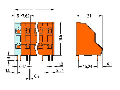 Double-deck PCB terminal block; 2.5 mm; Pin spacing 7.62 mm; 2 x 6-pole; CAGE CLAMP; 2,50 mm; orange