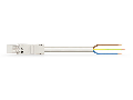 pre-assembled connecting cable; Eca; Plug/open-ended; 3-pole; Cod. A; 1 m; 1,00 mm; white