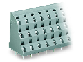 Triple-deck PCB terminal block; 2.5 mm; Pin spacing 10 mm; 3 x 4-pole; CAGE CLAMP; 2,50 mm; gray