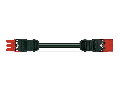 pre-assembled interconnecting cable; Eca; Socket/plug; 3-pole; Cod. P; H05Z1Z1-F 3G 2.5 mm; 1 m; 2,50 mm; red