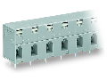 PCB terminal block; push-button; 2.5 mm; Pin spacing 10 mm; 5-pole; CAGE CLAMP; 2,50 mm; gray