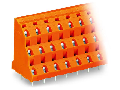 Triple-deck PCB terminal block; 2.5 mm; Pin spacing 10.16 mm; 3 x 12-pole; CAGE CLAMP; 2,50 mm; orange
