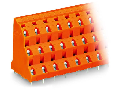 Triple-deck PCB terminal block; 2.5 mm; Pin spacing 10.16 mm; 3 x 8-pole; CAGE CLAMP; 2,50 mm; orange