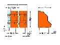 Double-deck PCB terminal block; 2.5 mm; Pin spacing 10.16 mm; 2 x 12-pole; CAGE CLAMP; 2,50 mm; orange