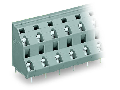Double-deck PCB terminal block; 2.5 mm; Pin spacing 10 mm; 2 x 12-pole; CAGE CLAMP; 2,50 mm; gray