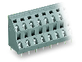 Double-deck PCB terminal block; 2.5 mm; Pin spacing 7.5 mm; 2 x 12-pole; CAGE CLAMP; 2,50 mm; gray