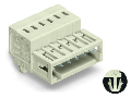 1-conductor male connector; 100% protected against mismating; Snap-in mounting feet; 1.5 mm; Pin spacing 3.5 mm; 14-pole; 1,50 mm; light gray