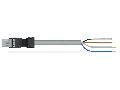 pre-assembled connecting cable; Eca; Socket/open-ended; 4-pole; Cod. B; Control cable 4 x 1.0 mm; 6 m; 1,00 mm; gray