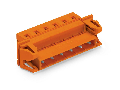 1-conductor male connector; Snap-in flange; 2.5 mm�; Pin spacing 7.62 mm; 5-pole; 2,50 mm�; orange