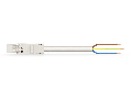 pre-assembled connecting cable; Eca; Plug/open-ended; 3-pole; Cod. A; 8 m; 1,00 mm; white