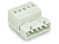 1-conductor male connector; 100% protected against mismating; Snap-in mounting feet; 2.5 mm; Pin spacing 5 mm; 13-pole; 2,50 mm; light gray