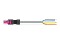 pre-assembled connecting cable; Eca; Socket/open-ended; 3-pole; Cod. B; 7 m; 1,50 mm; pink