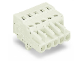 1-conductor female plug; 100% protected against mismating; Snap-in mounting feet; 2.5 mm; Pin spacing 5 mm; 11-pole; 2,50 mm; light gray