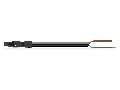 pre-assembled connecting cable; Eca; Plug/open-ended; 2-pole; Cod. A; 7 m; 1,00 mm; black