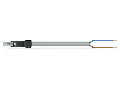 pre-assembled connecting cable; Eca; Socket/open-ended; 2-pole; Cod. B; Control cable 2 x 1.5 mm; 2 m; 1,50 mm; gray