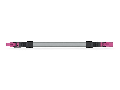 pre-assembled interconnecting cable; Eca; Socket/plug; 2-pole; Cod. B; Control cable 2 x 1.0 mm; 4m; 1,00 mm; pink