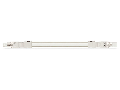 pre-assembled interconnecting cable; Eca; Socket/plug; 2-pole; Cod. A; H05VV-F 2 x 1.0 mm; 4m; 1,00 mm; white