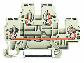 Double-deck terminal block; Ground conductor/through terminal block; PE/L; suitable for Ex e II applications; for DIN-rail 35 x 15 and 35 x 7.5; 2.5 mm; CAGE CLAMP; 2,50 mm; light gray