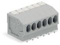 PCB terminal block; push-button; 1.5 mm; Pin spacing 3.5 mm; 23-pole; Push-in CAGE CLAMP; 1,50 mm; gray