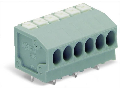 PCB terminal block; push-button; 1.5 mm; Pin spacing 3.5 mm; 8-pole; Push-in CAGE CLAMP; 1,50 mm; green