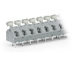 PCB terminal block; push-button; 2.5 mm; Pin spacing 7.5/7.62 mm; 10-pole; CAGE CLAMP; commoning option; 2,50 mm; gray