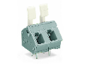 PCB terminal block; finger-operated levers; 2.5 mm; Pin spacing 7.5/7.62 mm; 10-pole; CAGE CLAMP; commoning option; 2,50 mm; gray