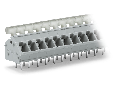 PCB terminal block; push-button; 2.5 mm; Pin spacing 5/5.08 mm; 35-pole; CAGE CLAMP; commoning option; 2,50 mm; gray
