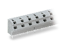 2-conductor PCB terminal block; 0.75 mm; Pin spacing 10/10.16 mm; 6-pole; PUSH WIRE; 0,75 mm; gray